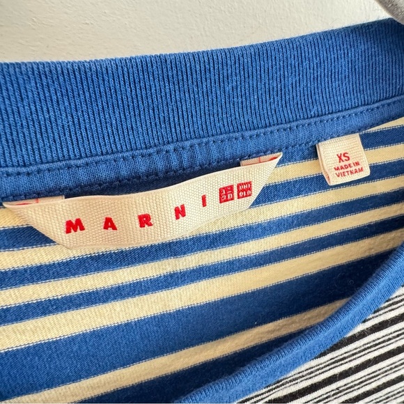 MARNI X Uniqlo Mixed Stripes T Shirt Top XS - Picture 2 of 4